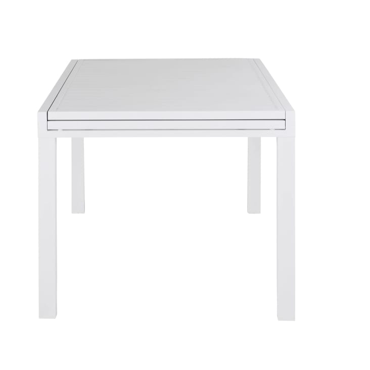 Maisons Du Monde Extenso - Mesa De Jardín Extensible De Aluminio Blanco Para 6/12 Personas L. 135/270