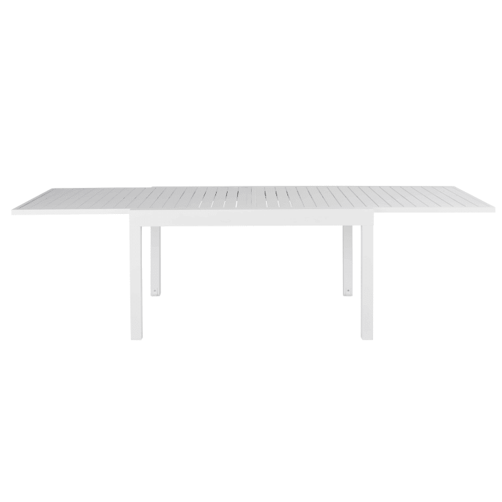 Maisons Du Monde Extenso - Mesa De Jardín Extensible De Aluminio Blanco Para 6/12 Personas L. 135/270