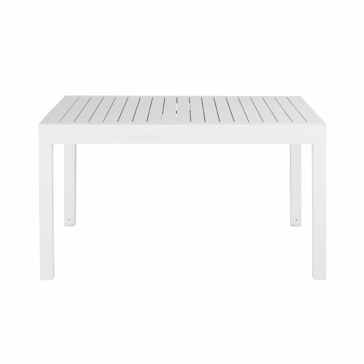 Maisons du Monde Extenso - Mesa de jardín extensible de aluminio blanco para 6/12 personas L. 135/270