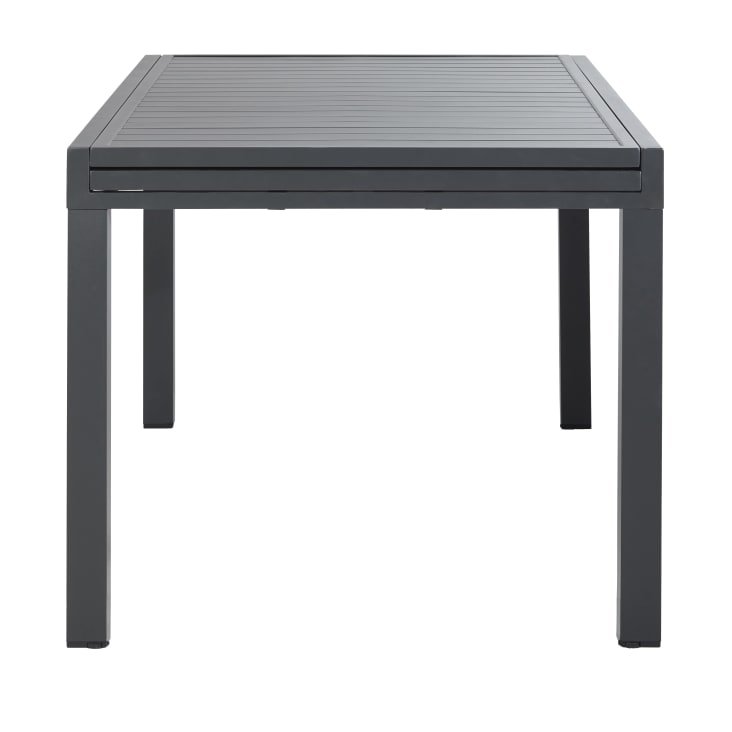 Maisons Du Monde Extenso - Mesa Extensible De Aluminio Gris Antracita 6/12 Personas 135/270 Cm