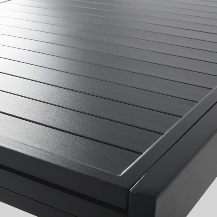 Maisons Du Monde Extenso - Mesa Extensible De Aluminio Gris Antracita 6/12 Personas 135/270 Cm