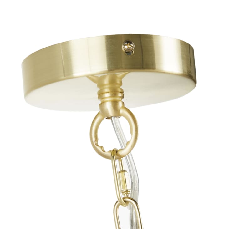 Maisons Du Monde EZRA - Lámpara De Araña De Metal Dorado Con Lágrimas