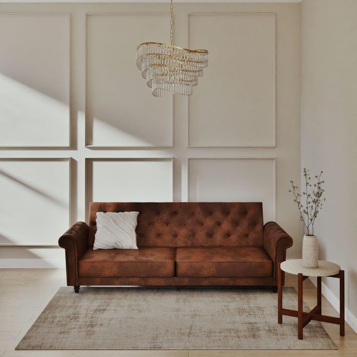 Maisons Du Monde EZRA - Lámpara De Araña De Metal Dorado Con Lágrimas