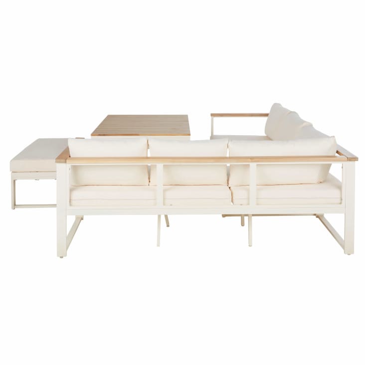 Maisons Du Monde Ezra - Salón De Exterior De 8 Plazas De Aluminio Y Poliéster Reciclado Beige