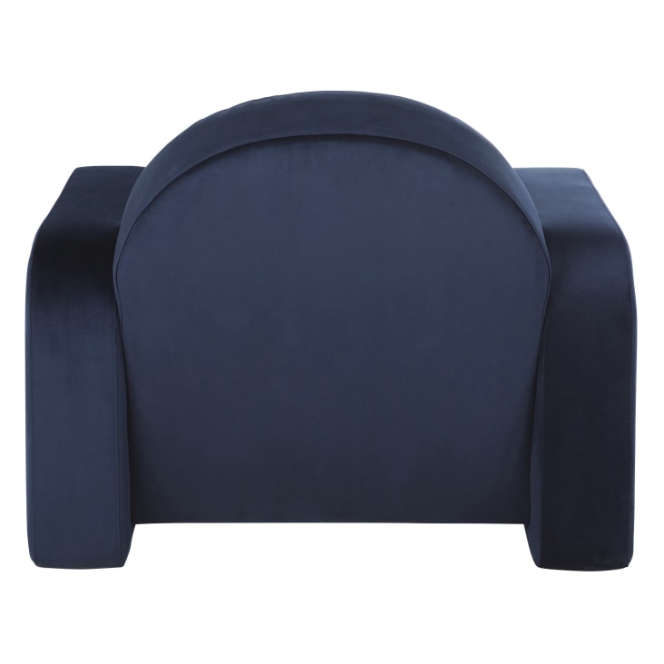 Maisons Du Monde Fareed Business - Sillón Profesional De Terciopelo Azul Oscuro
