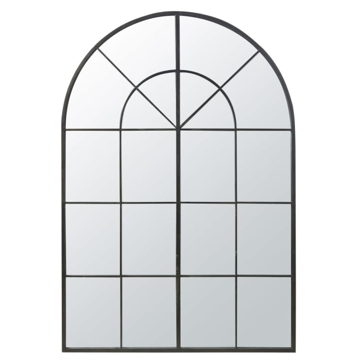 Maisons du Monde FAUSTIN - Espejo grande de metal negro 137x200