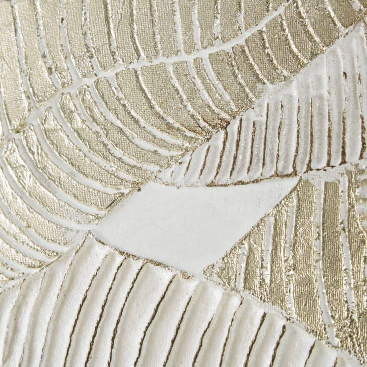 Maisons Du Monde FAUSTINE - Lienzo Blanco Pintado Y Dorado 90x120