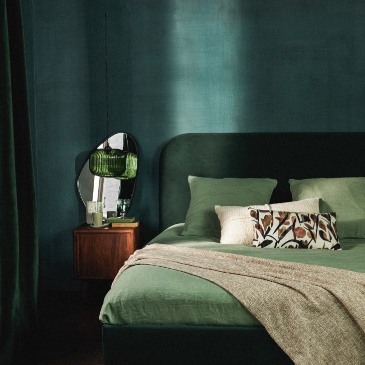 Maisons Du Monde FAUSTO - Espejo Ovalado De Metal Negro 43 X 65