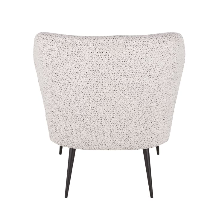 Maisons Du Monde Fedy Business - Sillón Para Restaurantes De Poliéster Reciclado Blanco Y Negro