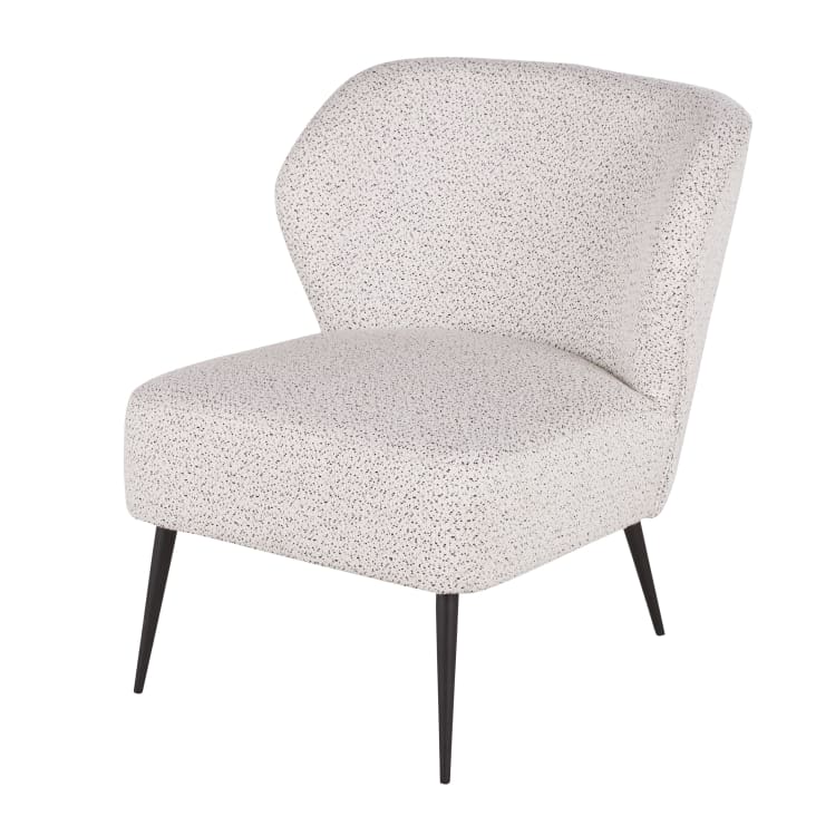 Maisons du Monde Fedy Business - Sillón para restaurantes de poliéster reciclado blanco y negro