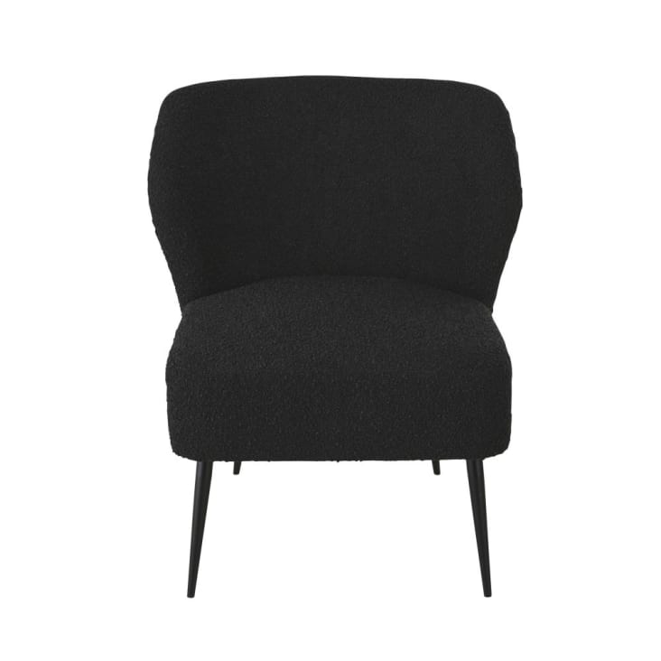 Maisons Du Monde Fedy Business - Sillón Profesional De Rizo En Negro De Poliéster Reciclado