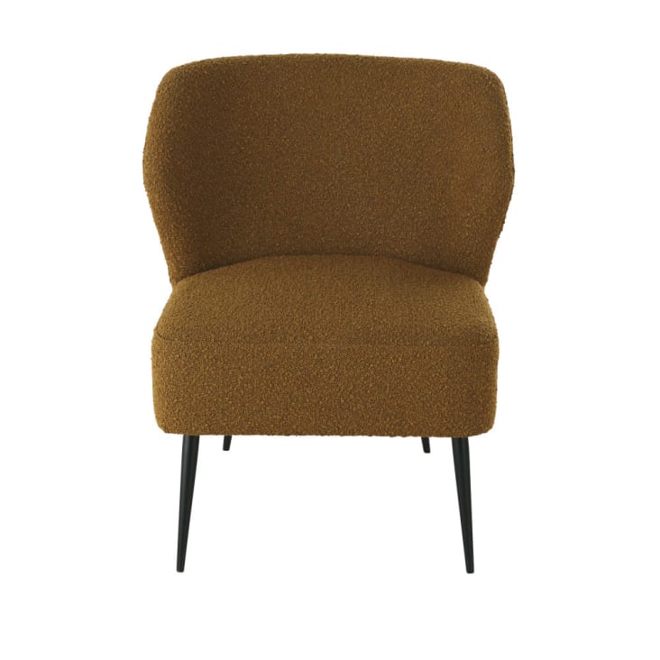 Maisons Du Monde Fedy Business - Sillón Profesional De Rizo Marrón De Poliéster Reciclado