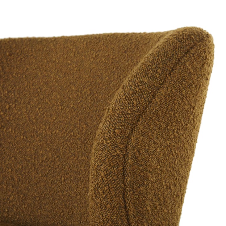 Maisons Du Monde Fedy Business - Sillón Profesional De Rizo Marrón De Poliéster Reciclado