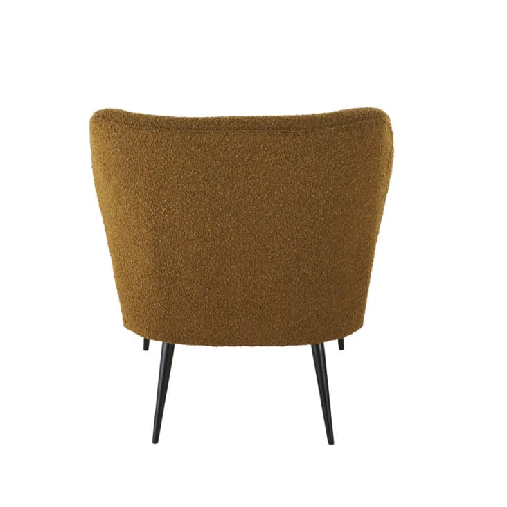 Maisons Du Monde Fedy Business - Sillón Profesional De Rizo Marrón De Poliéster Reciclado