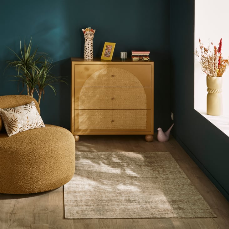 Maisons Du Monde FEEL - Alfombra Con Tejido Jacquard Beige 120 X 180