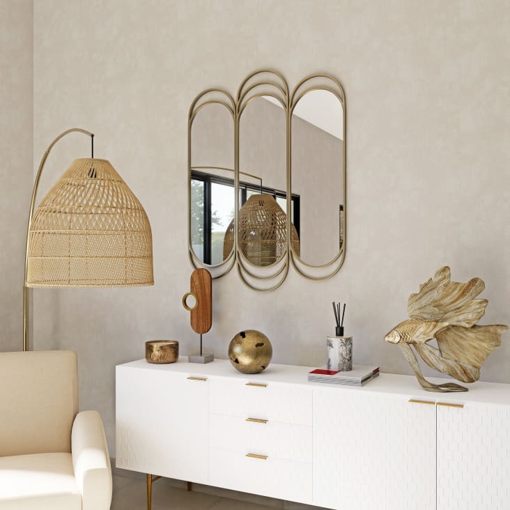 Maisons Du Monde Figura De Pez En Resina Dorada Alt. 57