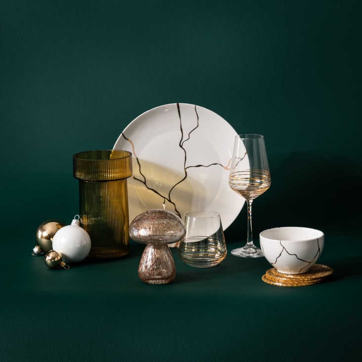 Maisons Du Monde Figura De Seta De Cristal Tintado Marrón Alt.13