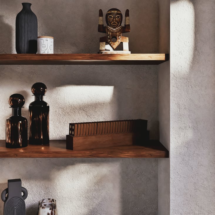 Maisons Du Monde Figurita Tótem Marrón Y Marrón Oscuro Alt. 28