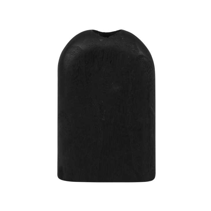 Maisons du Monde Fingal - Jarrón de madera de paulownia negro mate Alt. 21 cm