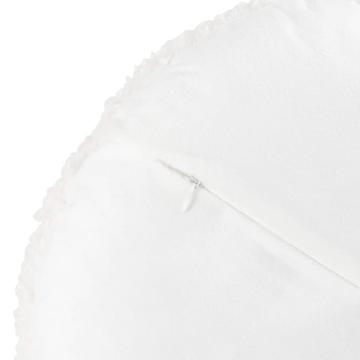 Maisons Du Monde FIODOR - Cojín Redondo De Bouclés Blanco D40