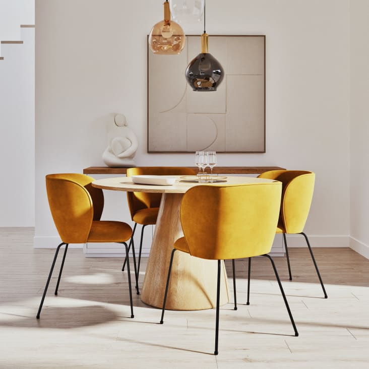 Maisons Du Monde Firenze - Lámpara De Techo 3 Pantallas Campana Cristal Transparente Y Tintado H24