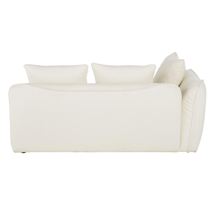 Maisons Du Monde Flake - Reposabrazos Izquierdo Para Sofá Modulable De Tejido Crudo Con Efecto Lana De Rizo