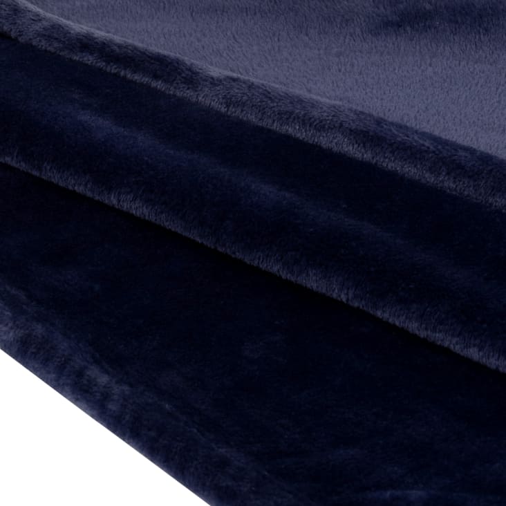 Maisons Du Monde Flannelle - Manta Brillante De Poliéster Reciclado Azul Noche 230x150