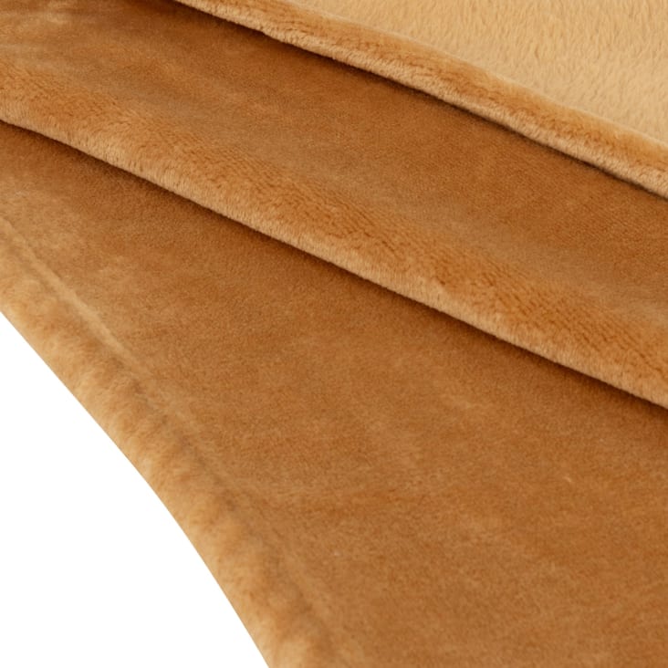Maisons Du Monde Flannelle - Manta Brillante De Poliéster Reciclado Amarillo Mostaza 150x230