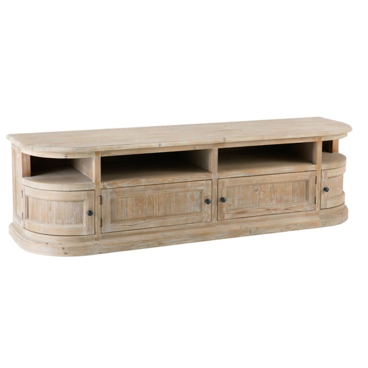 Maisons Du Monde Flaubert - Mueble De TV Con 4 Puertas De Pino Reciclado