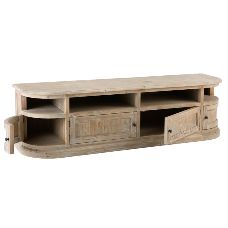 Maisons Du Monde Flaubert - Mueble De TV Con 4 Puertas De Pino Reciclado