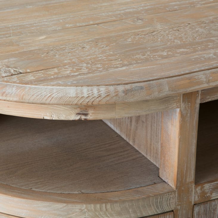 Maisons Du Monde Flaubert - Mueble De TV Con 4 Puertas De Pino Reciclado