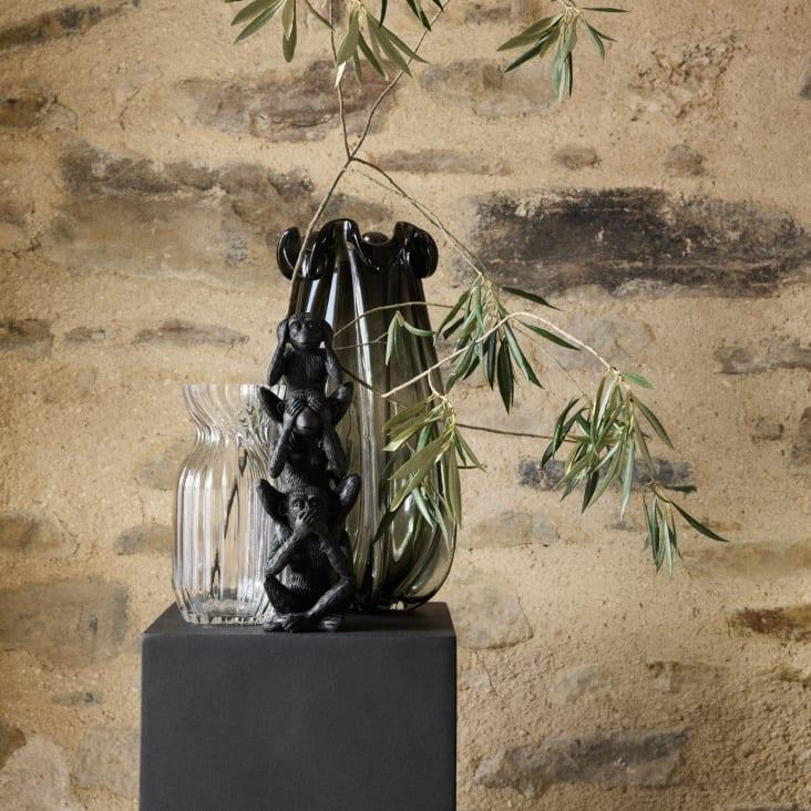 Maisons Du Monde Flora - Jarrón De Vidrio Verde De 39 Cm