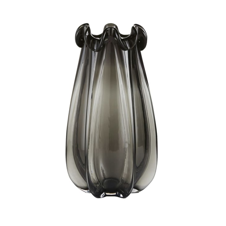 Maisons du Monde Flora - Jarrón de vidrio verde de 39 cm
