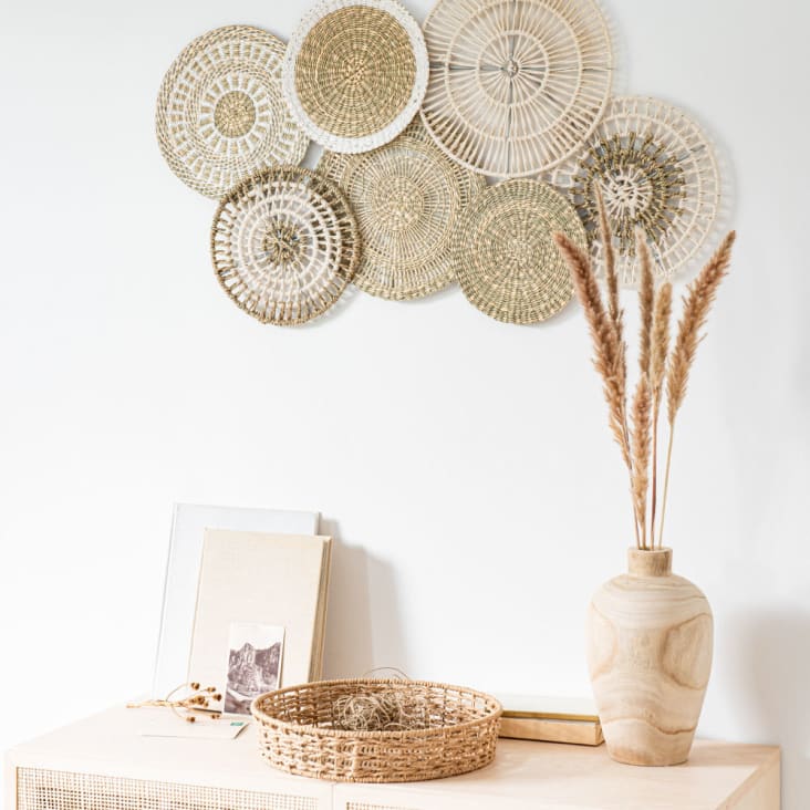 Maisons Du Monde FRANCESCA - Decoración De Pared De Color Crudo Y Beige 95 X 53