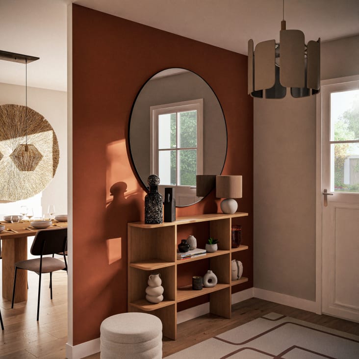 Maisons Du Monde Frasco Pequeño De Vidrio Soplado Negro Moteado