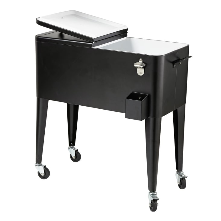 Maisons Du Monde Fresh - Kit De Nevera De Jardín Con Ruedas De Metal Negro