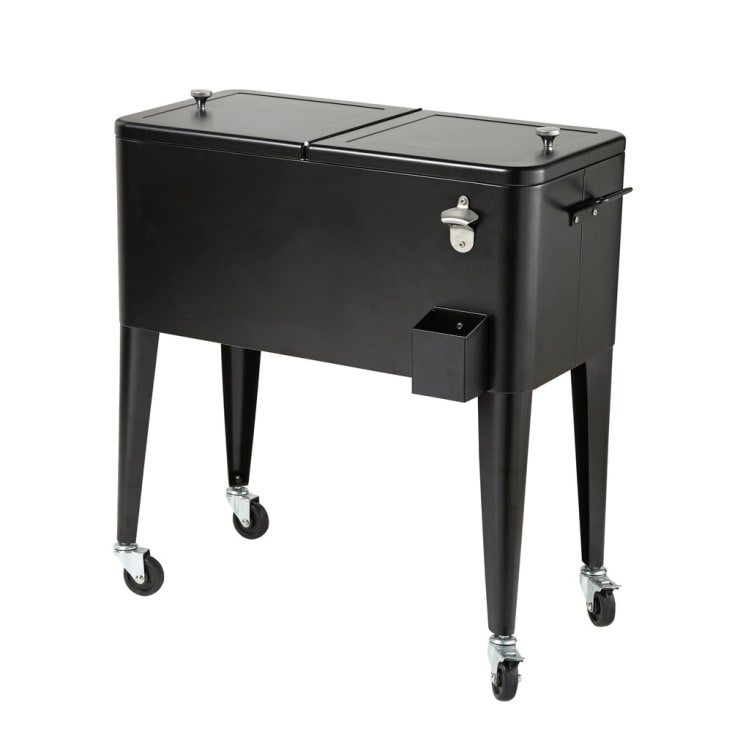 Maisons Du Monde Fresh - Kit De Nevera De Jardín Con Ruedas De Metal Negro