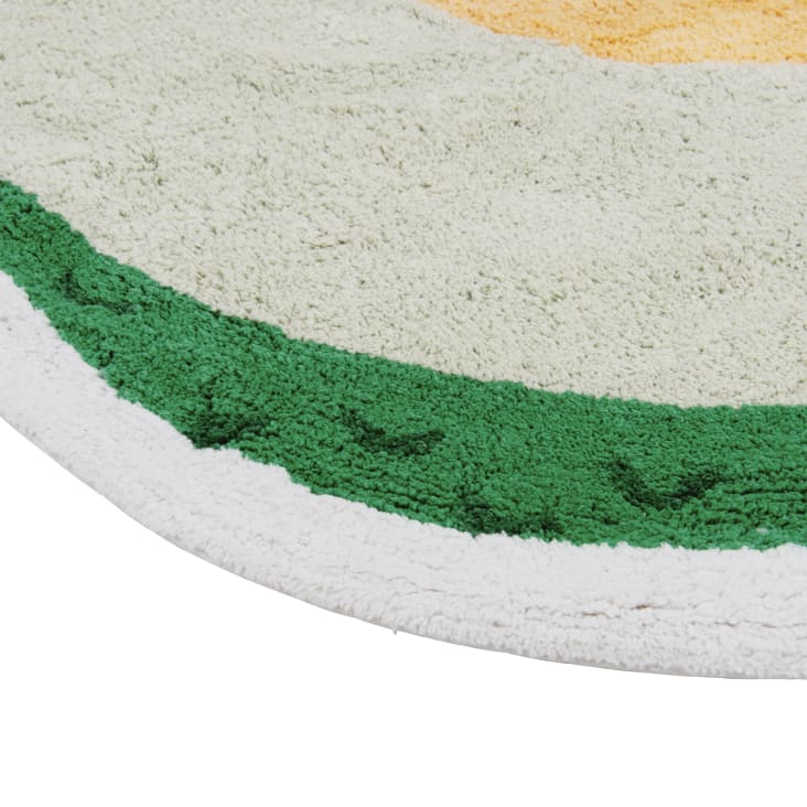 Maisons Du Monde Frutti - Alfombra Infantil Con Forma De Aguacate De Algodón Reciclado 92x116