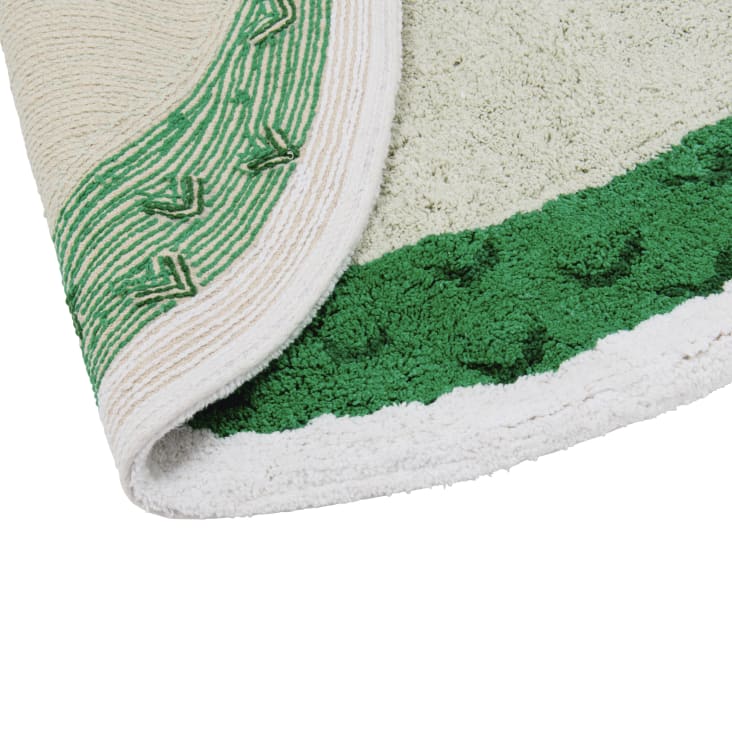 Maisons Du Monde Frutti - Alfombra Infantil Con Forma De Aguacate De Algodón Reciclado 92x116