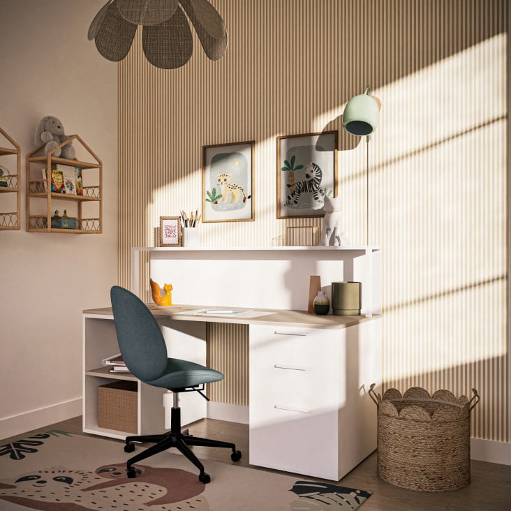 Maisons Du Monde Frutti - Aplique De Pared De Madera De Caucho Y Metal Verde Claro