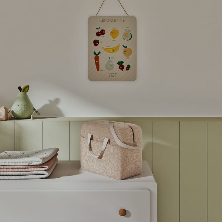 Maisons Du Monde Frutti - Cartel Decorativo Con Frutas Y Emociones Multicolor En Francés 30x40