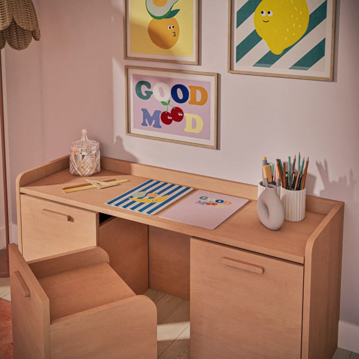 Maisons Du Monde Frutti - Juego De 3 Carteles Multicolor