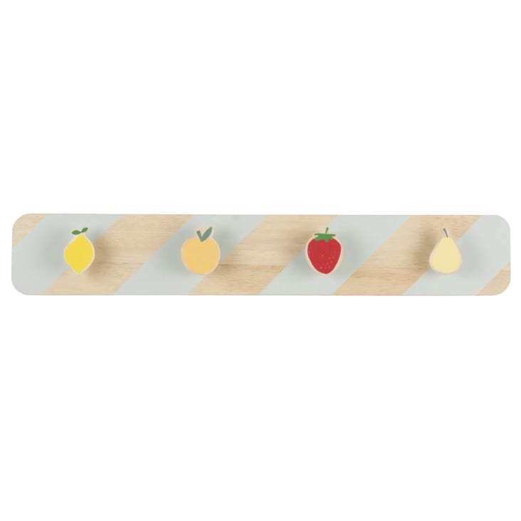 Maisons du Monde Frutti - Perchero infantil de 4 ganchos con frutas multicolor