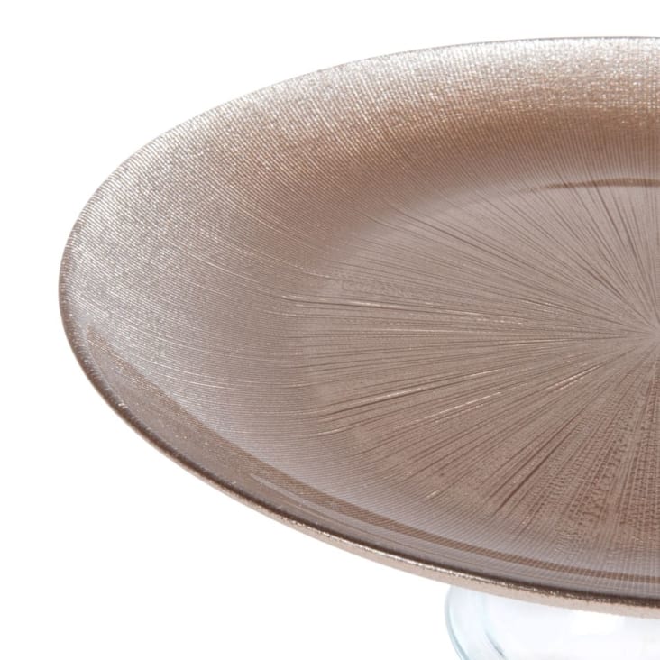 Maisons Du Monde Fuente Con Pie De Cristal Beige Dorado