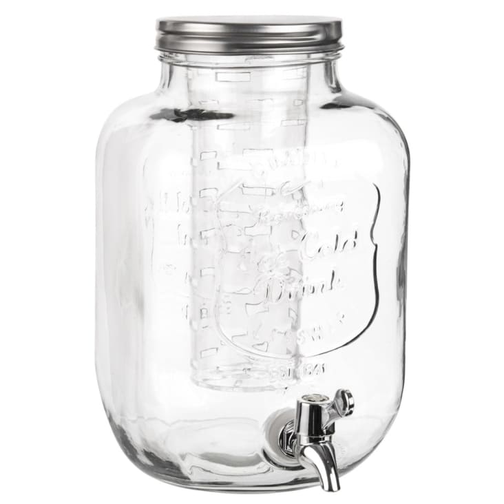 Maisons du Monde Fuente de bebida de cristal con infusora 5L