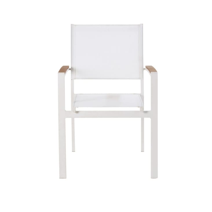 Maisons Du Monde Fuji - Silla De Jardín De Aluminio Blanco