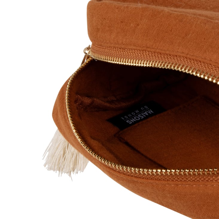Maisons Du Monde Funda De Gasa De Algodón Marrón De 18 Cm