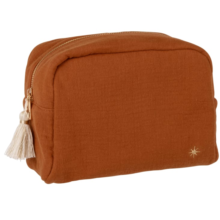 Maisons Du Monde Funda De Gasa De Algodón Marrón De 23 Cm