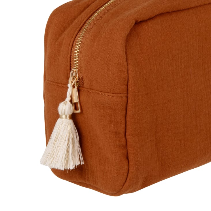 Maisons Du Monde Funda De Gasa De Algodón Marrón De 23 Cm