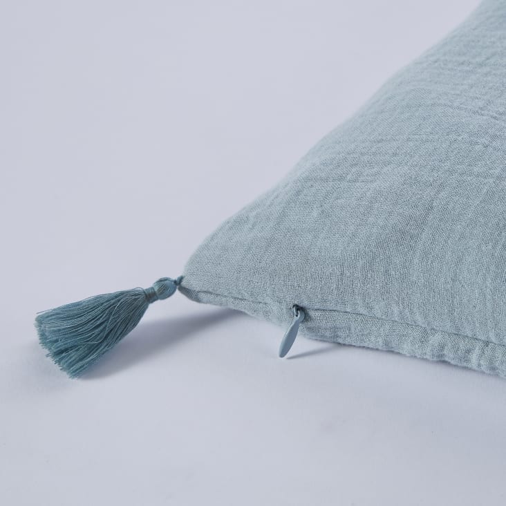 Maisons Du Monde Funda Para Colchón De Suelo En Gasa De Algodón Orgánico Verde Agua 60 X 120 Cm